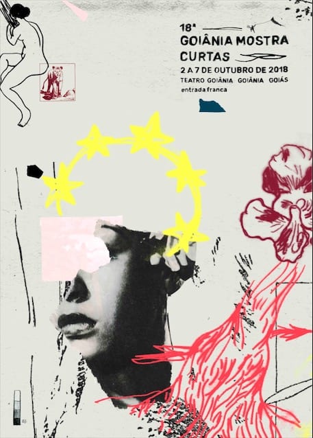 Cartaz da 18ª Goiânia Mostra Curtas, que ocorre de 2 a 7 de outubro no Teatro Goiânia