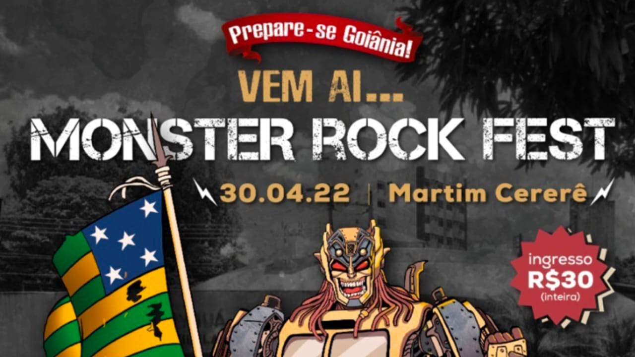 Martim Cererê, em Goiânia, recebe o Monster Rock Fest