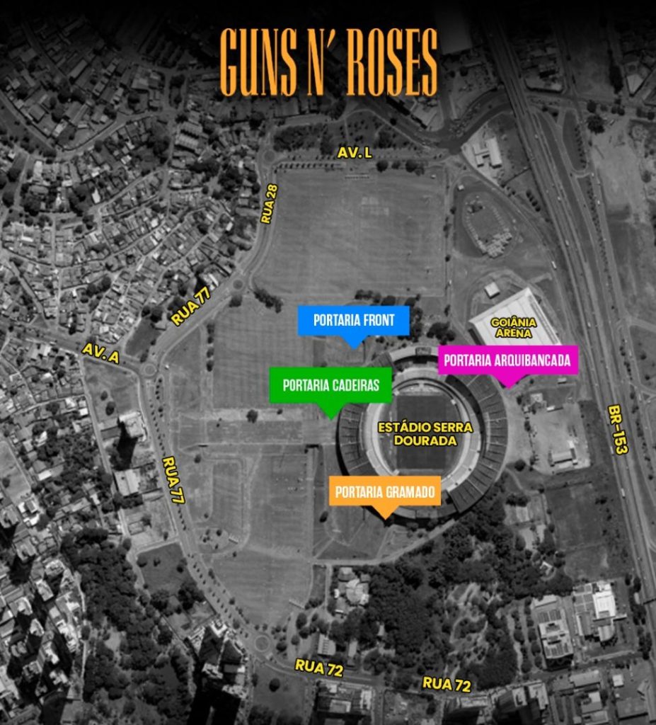 Guns N' Roses em Goiânia: confira informações sobre horários e acessos