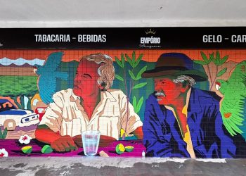 Mural inspirado em filme "Oeste Outra Vez" é inaugurado no centro de Goiânia