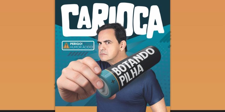 Carioca apresenta o stand-up “Botando Pilha” no Teatro Goiânia
