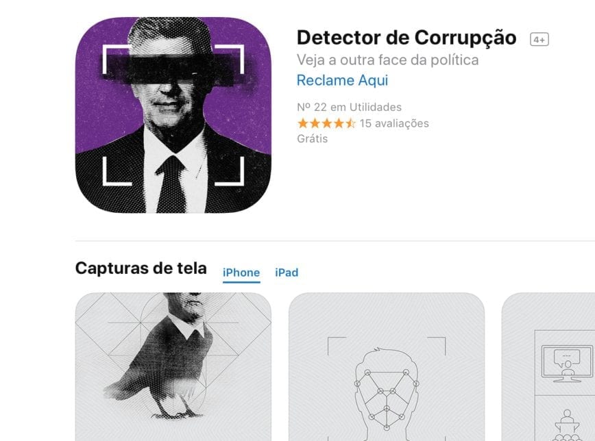 App brasileiro para smartphone detecta políticos corruptos pelo rosto