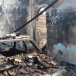 Bombeiros salvam cãozinho em casa destruída incendiada em Aparecida de Goiânia