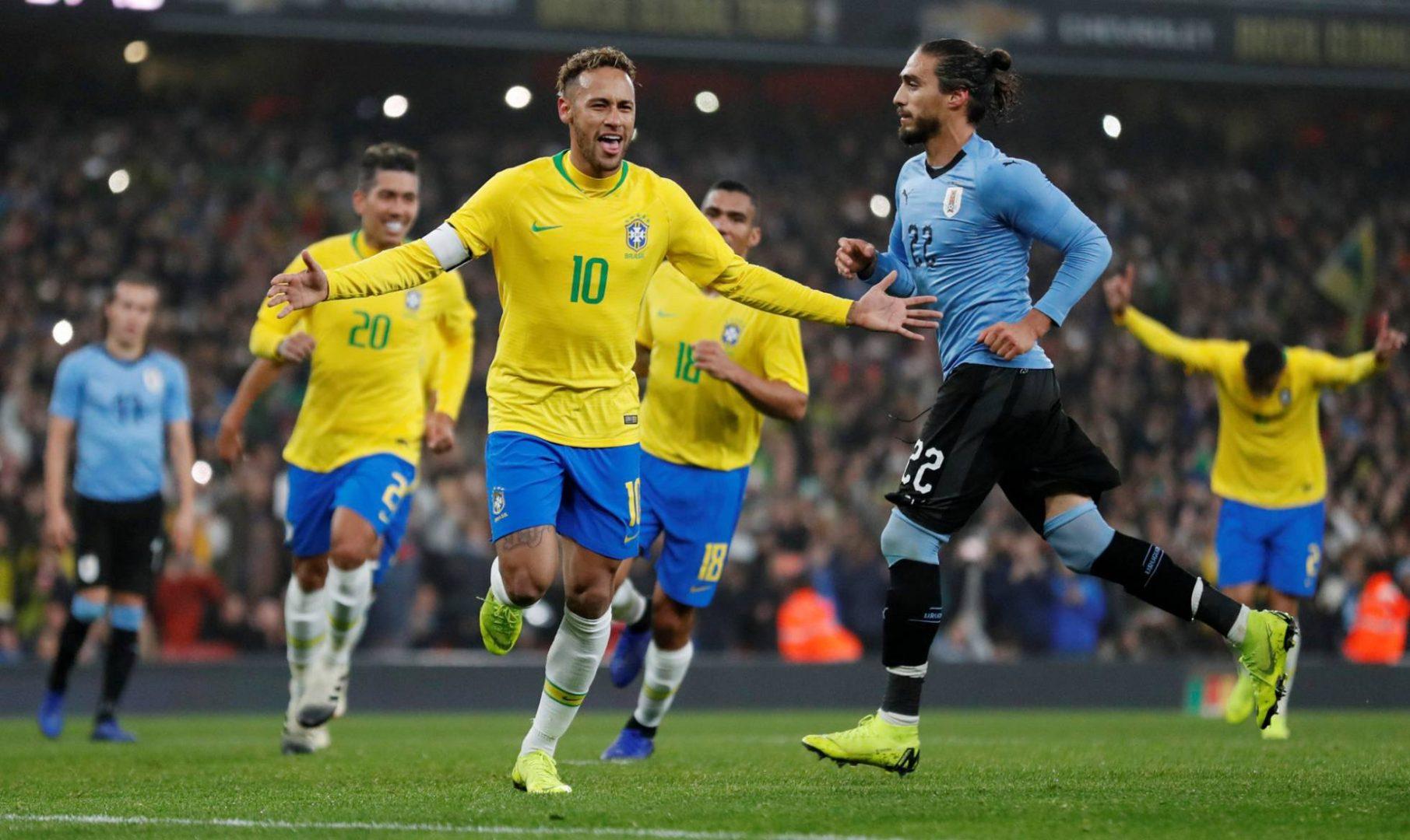 Com gol de pênalti de Neymar, Brasil ganha do Uruguai por 1 a 0 em Londres