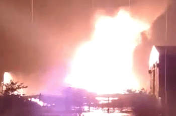 Raio provoca incêndio em usina de Serranópolis