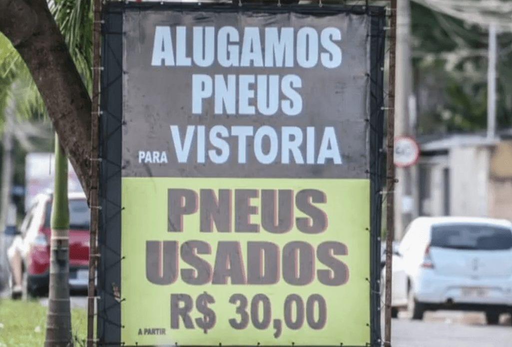 Pneus são alugados para passar em vistoria no Detran, em Goiás