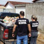 PC apreende quase uma tonelada de aviamentos falsificados em Jaraguá