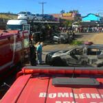 Acidente entre carro e caminhão deixa um morto e 3 feridos, em Pirenópolis