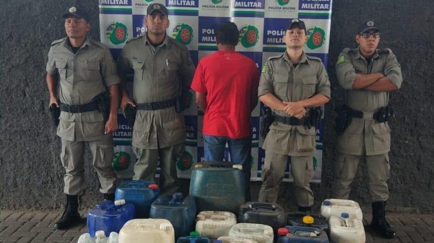 Polícia prende homem por comércio clandestino de combustíveis, em Goiânia
