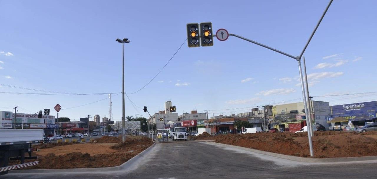 Tráfego de veículos será liberado após abertura de rotatória na Vila Brasília, em Aparecida de Goiânia