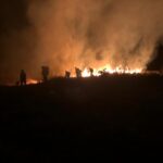 Bombeiros estão há quatro dias combatendo incêndio em Hidrolândia