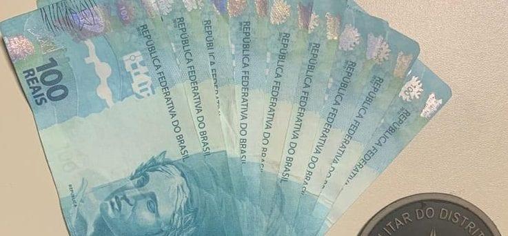 Homem é preso com R$ 900 reais em notas falsas, em Santa Maria (DF)