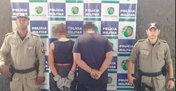 Casal é preso após roubar motorista de aplicativo, em Goiânia