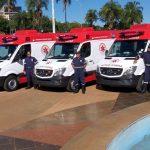 Goiânia entrega 10 novas ambulâncias do Samu