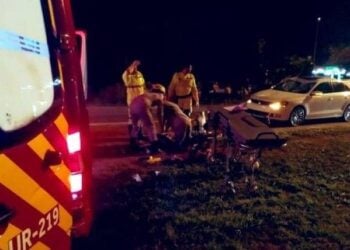 Ciclista morre ao ser atropelado por carro na BR-040, em Luziânia