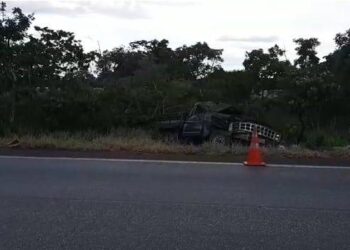 Cabo da PM morre em acidente de carro na BR-153, em Mara Rosa