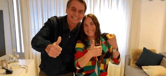 Bolsonaro vai a culto; nesta 2ª deve se encontrar com Regina Duarte no RJ