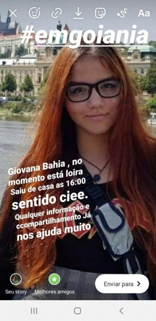 Família Busca Jovem Desaparecida De 16 Anos No Setor Central 0630