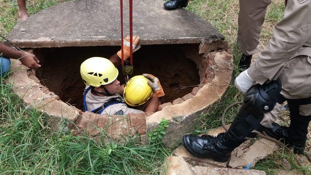 Mulher cai em cisterna de 6 metros de profundidade, em Aparecida de Goiânia