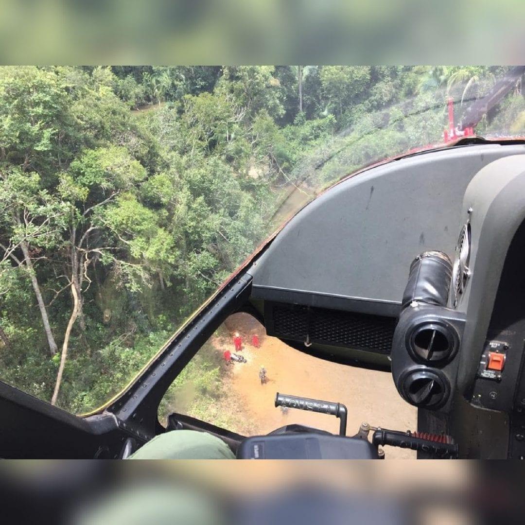Com helicóptero, corpo de vítima de afogamento é retirado de rio em Goiás