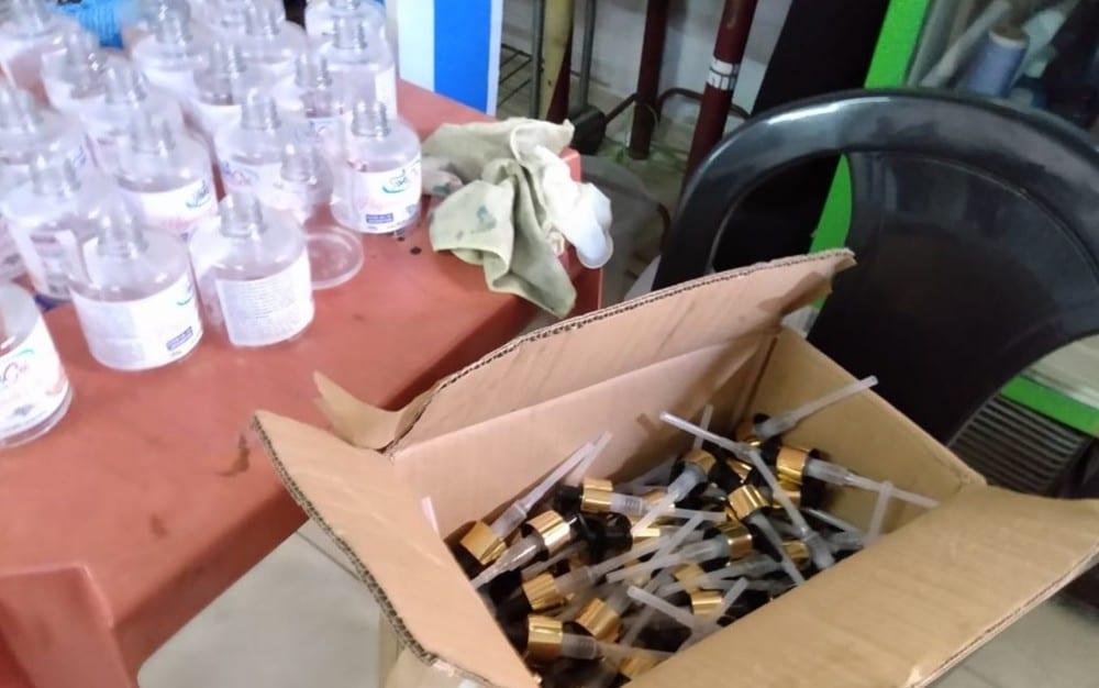 PC estoura laboratório clandestino de álcool gel, em Goiânia