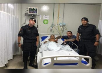 Polícia escolta pai e criança desfalecida até hospital de Rio Verde
