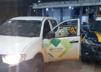 Homem é flagrado no MT com caminhonete furtada da Prefeitura de Rio Verde