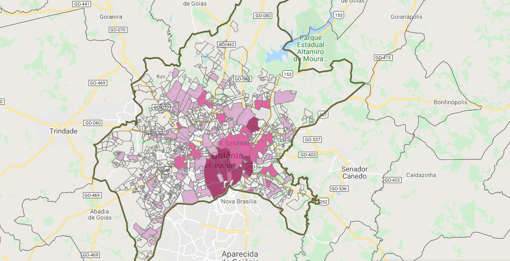 Levantamento mostra bairros com mais casos de covid-19 em Goiânia; veja