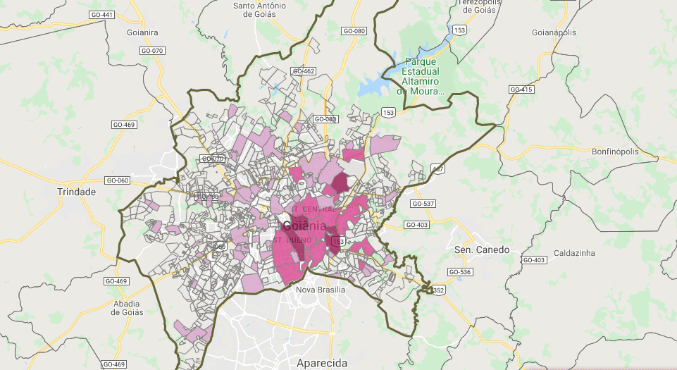 Veja lista dos 85 bairros com registros de covid-19 em Goiânia