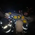 Capotamento deixa três feridos na Avenida dos Alpes, em Goiânia
