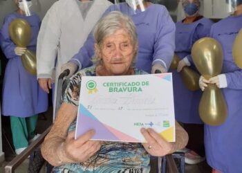 Idosa de 93 anos vence a Covid em Jaraguá