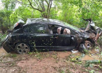 Grave acidente deixa duas pessoas feridas na Perimetral Norte, em Goiânia