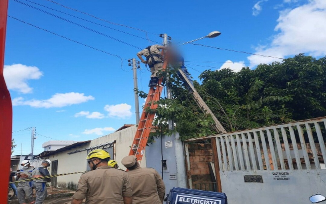 Idoso morre eletrocutado durante manutenção na rede elétrica, em Luziânia