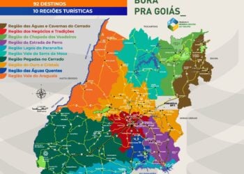 Novo mapa do turismo em Goiás conta com 92 municípios