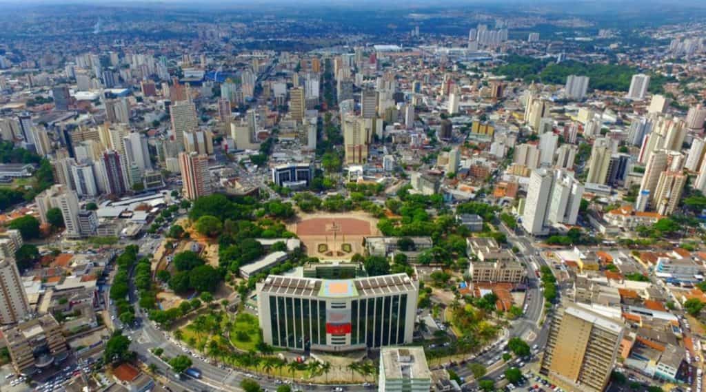 Vista aérea de Goiânia. Paulo José/ Prefeitura de Goiânia