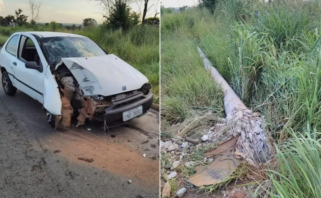 Bebê morre após ser arremessado dentro de carro em acidente na GO-040, em Goiás