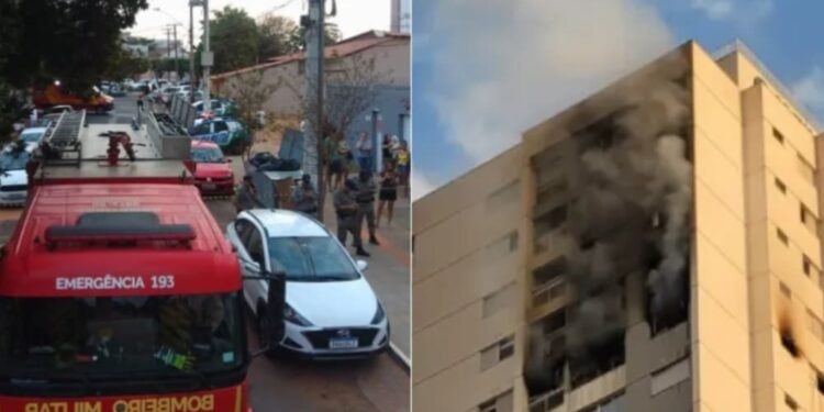 Polícia encontra corpo carbonizado em apartamento que pegou fogo em Goiânia