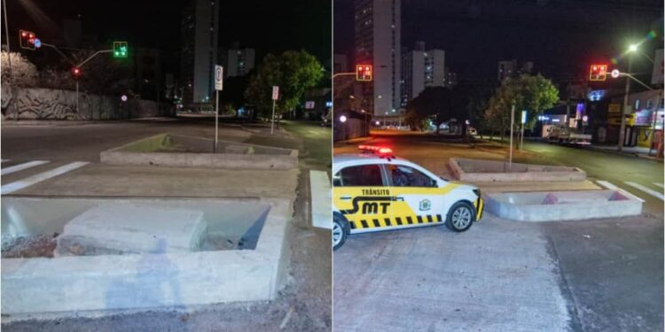 Tráfego no anel interno da Praça Cívica é liberado para ônibus, em Goiânia