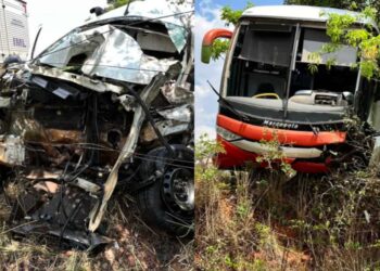 Colisão entre carro e ônibus do IFG deixa um morto em Anápolis