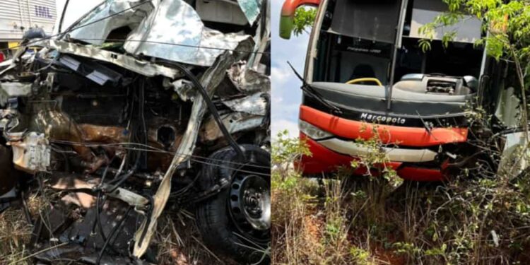 Colisão entre carro e ônibus do IFG deixa um morto em Anápolis