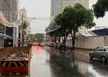 Forte chuva em Goiânia causa vários estragos e deixa bairros sem energia
