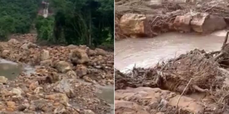 Rompimento de barragem em Rio Verde destrói pontes e assusta moradores