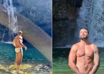Jesus Luz incendeia web com fotos nu em cachoeira na Chapada dos Veadeiros