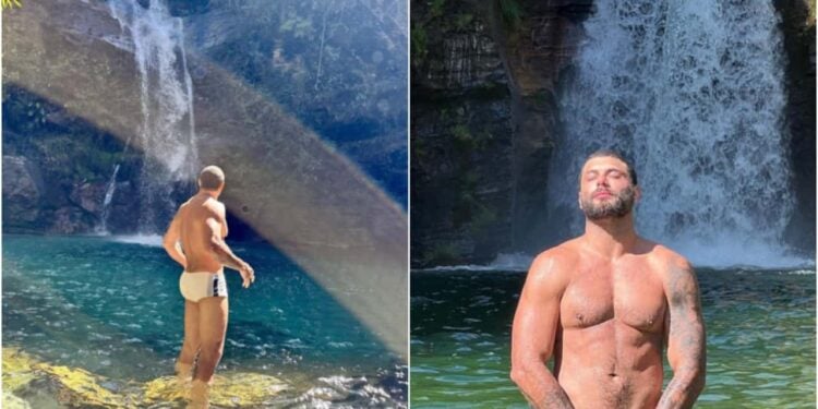 Jesus Luz incendeia web com fotos nu em cachoeira na Chapada dos Veadeiros