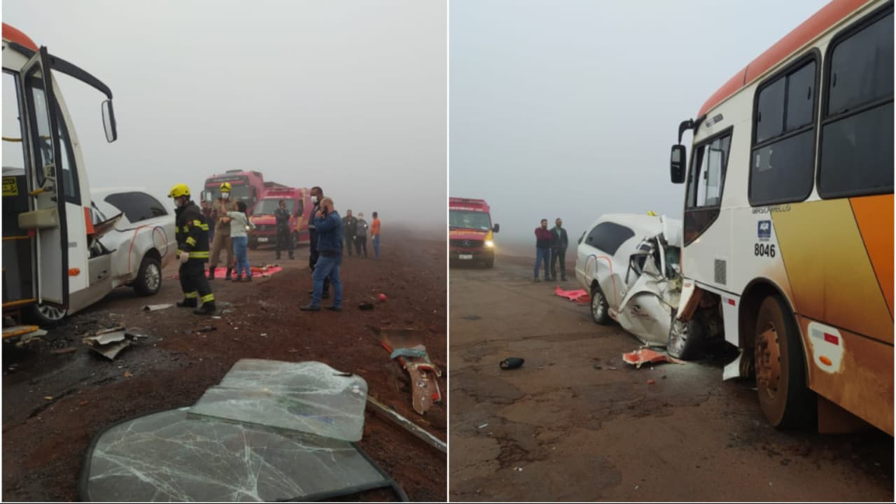 Carro de funerária bate de frente com ônibus e mata motorista em rodovia de  Goiás, Goiás