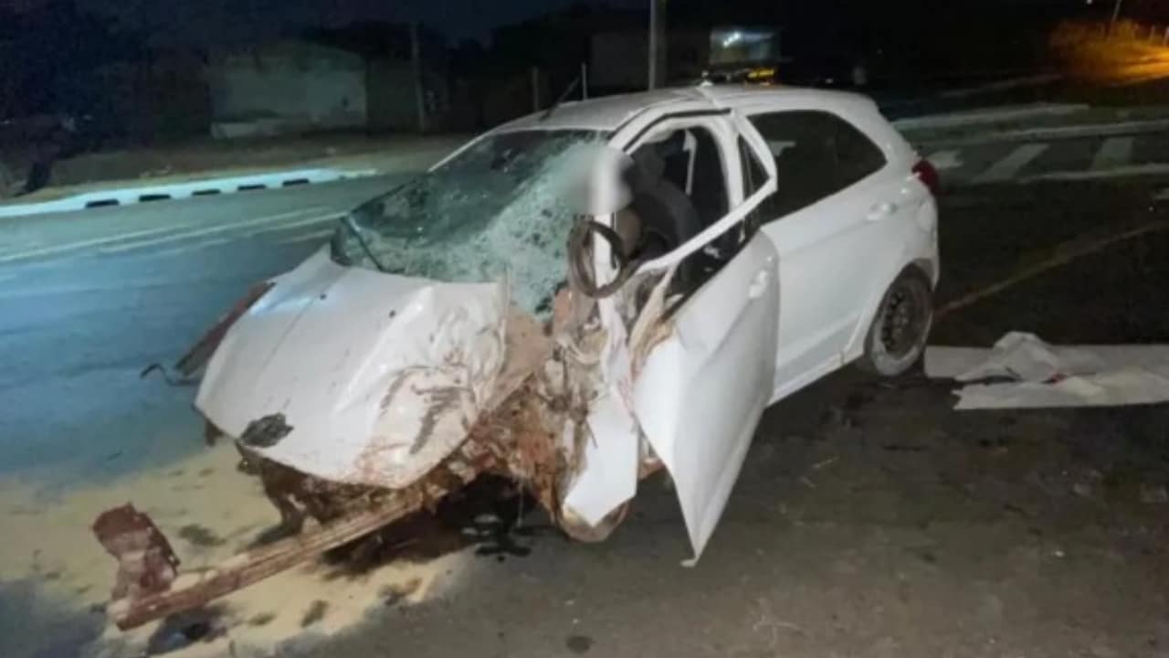 veículo que acidentou na Goiás Norte