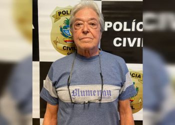 Fábio Guilherme da Silveira Campos, de 73 anos, preso por crimes sexuais. Foto: Polícia Civil de Goiás/ Divulgação