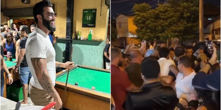 Vídeo: Gusttavo Lima surpreende fãs ao jogar sinuca em bar de