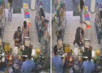 Vídeo: Idoso de 81 anos imobiliza ladrão dentro de farmácia em Goiânia