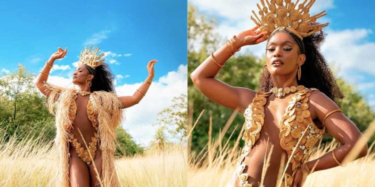 Carnaval 2024: atriz Érika Januza dá visibilidade ao capim-dourado do Tocantins